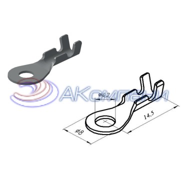 45 7373 8526-01 Наконечник кольцевой d=4,2мм, сечение 0,5-1,5мм2, Ол
